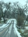 Pool Station Rd Angels Camp near Hwy 4 during rare snow Feb 5 2019