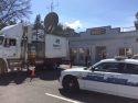 AT&T and FirstNet satelitte trucks at Sonora Police Department