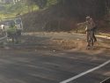 Area where the damaged truck came out of the woods in hit-and-run crash