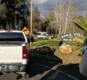 Damaged truck in hit-and-run on Mill Villa Road
