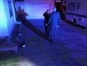 Carpenter being given a field sobriety test