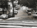 Flood waters coming down Stewart Street March 6 2019