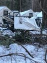 Storm damage to park tents
