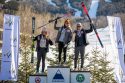 U.S. Ski Team Athlete Keely Cashman on the podium at Sugarloaf 2019