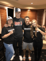 Kahale Warring with Mom Nichole, Dad Lloyd and sister Alexis Longeway after the 2019 NFL Draft when he was picked by the Houston Texans
