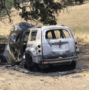 Vehicle Burned By Fire
