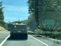CHP escorts Caltrans work caravan installing highway reflectors on Hwy 49-108 in Jamestown May 8 2019