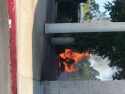 Cart and vehicle fire at Crossroads Shopping Center in Sonora