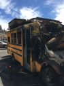 Charred out bus turned RV