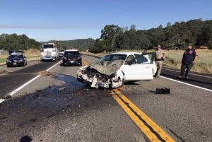 Crash on Highway 108 near Peaceful Oak Road