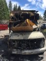 Charred out bus turned RV