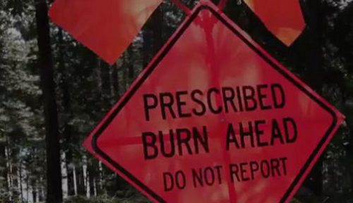 Prescribed burn sign
