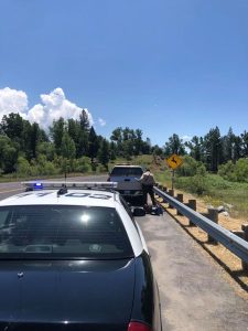 Burglary suspect's truck pulled over on Tuolumne Road North