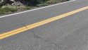 Pavement cracks on HWY 108