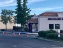 Cones placed around former Denny's Restaurant