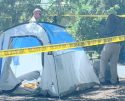 Shooting scene at Deadman Campground in the Stanislaus National Forest
