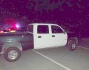 The suspects pickup at the scene of his arrest