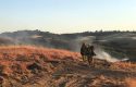 The Whiskey Fire burning at New Hogan Lake in Calaveras County