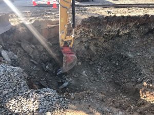 Fuel spill cleanup at Railtown 1897 Historic State Park in Jamestown