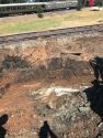 Fuel spill cleanup at Railtown 1897 Historic State Park in Jamestown