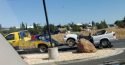 Pickup versus a power pole in Copperopolis