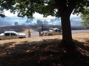Preston Fire burn scar across the street from the Jamestown Apartments
