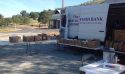 Van that was vandalized at The Resource Connection Food Bank in San Andreas
