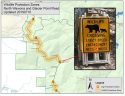 Yosemite Wildlife Protection Zone Signs and Map Aug 2019
