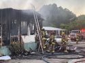 Mobile Home Fire Off Tuolumne Road