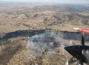 Flying overhead the Tulloch Fire