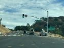 Green light at New Yosemite Junction with signal lights operating Sept 18 2019 at Highway 108-120