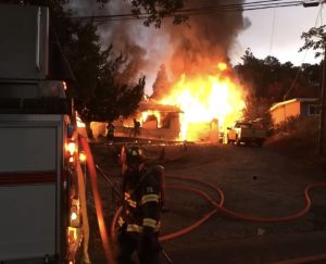 House Fire on Saratoga Road in Sonora