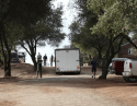 An air-conditioned trailer carrying the Waystation Three arrives at PAWS Oct. 8 2019