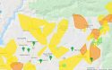 PGE map of Sonora and surrounding area outages as of 8:30 p.m.