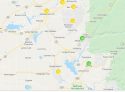 PGE map of remaining outages in the Mother Lode