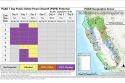 PG&E power shutoff potential graph and zone map 2 p.m.