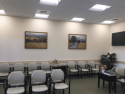 The front lobby with donated artwork by Kathlees Dunphy at Valley Springs Health and Wellness Center