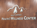 Valley Springs Health and Wellness Center lobby wall