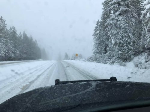 Snow Along Twain Harte Grade (File Photo)