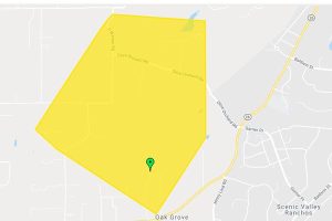 Power outage in Rancho Calaveras near Valley Springs