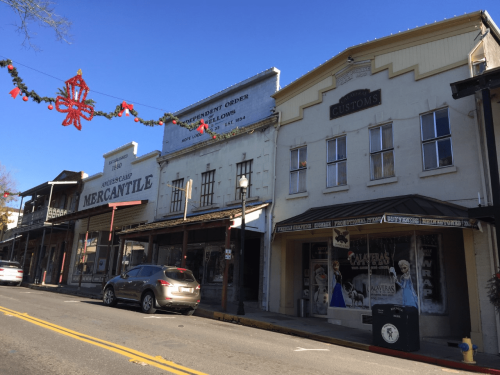 Downtown Angels Camp including Odd Fellows and Mercantile buildings