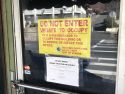 Sign on door of Bombay Restaurant