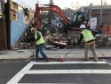 Demolition of former Bombay Restaurant on South Washington Street in Sonora