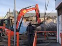 Demolition of former Bombay Restaurant on South Washington Street in Sonora