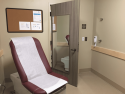 James Dalton Medical Office Angels Camp inside one of the exam rooms by exam table during the Grand Opening Feb 19 2020