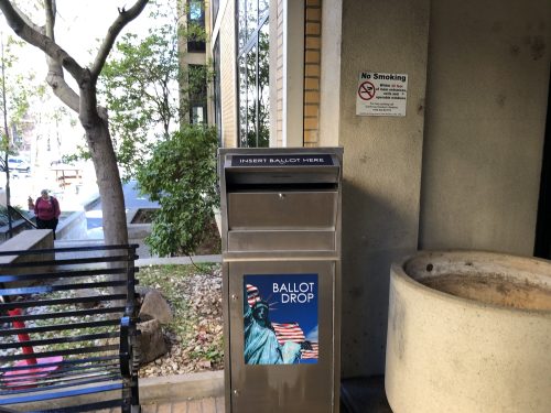 Drop off box at Tuolumne County Elections Office in Sonora