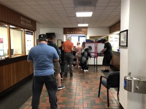Voting center at the Tuolumne County Elections Office in Sonora