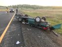 Overturned vehicle on Highway 108/120
