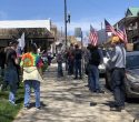Coronavirus Restrictions Protest At Courthouse Park
