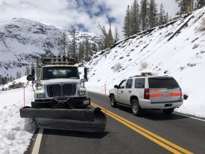 Highway 108 Sonora Pass cleared of snow